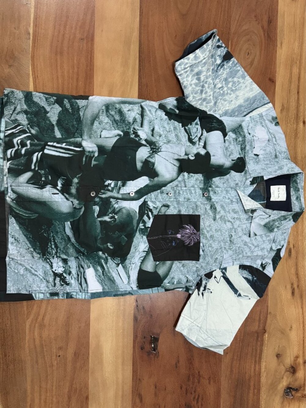 Paul Smith black & white photo-print shirt – size S